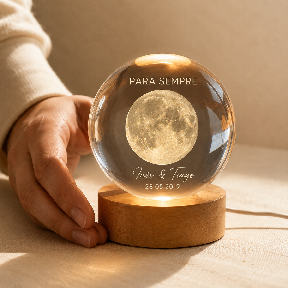 Candeeiro Lua Personalizado