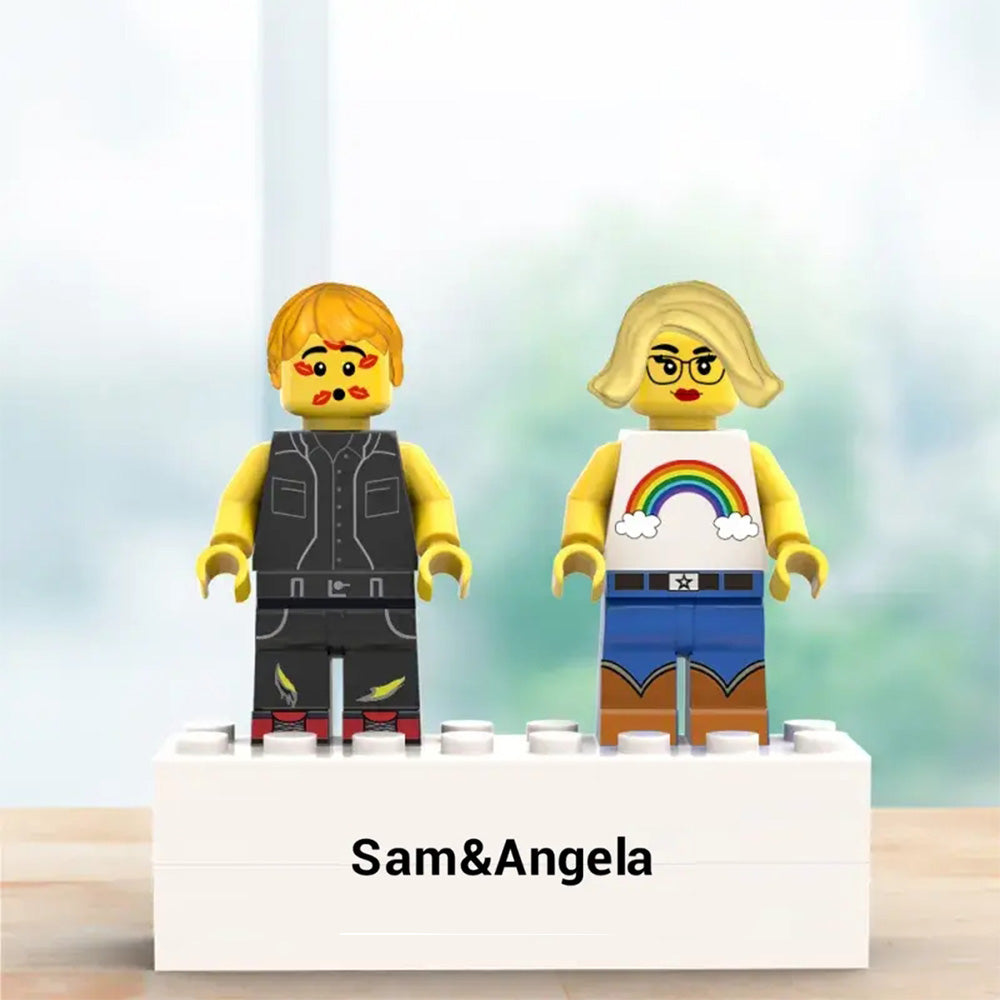 Mini Figuras de Duas Pessoas Personalizadas com Fotografia