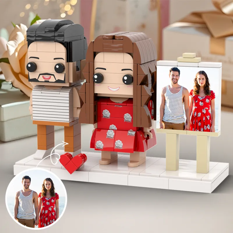 Figura Personalizada  com Fotografia de Duas Pessoas