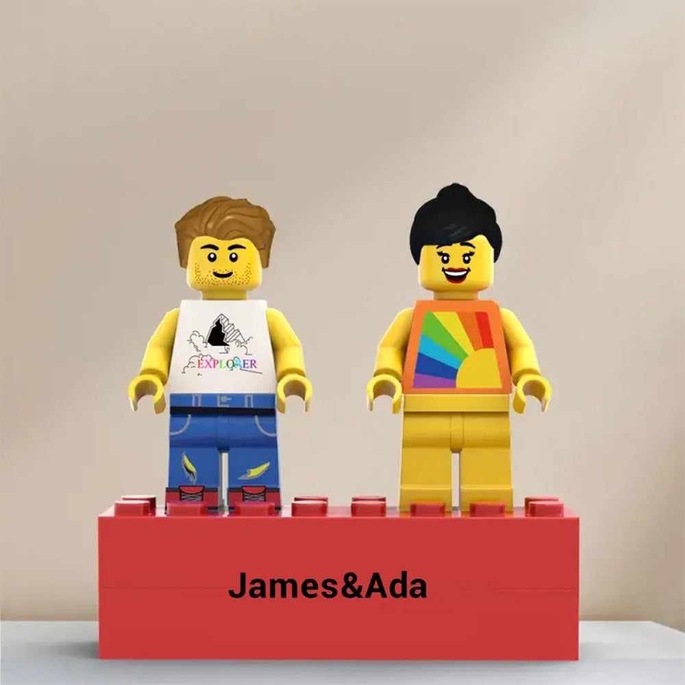 Mini Figuras de Duas Pessoas Personalizadas com Fotografia