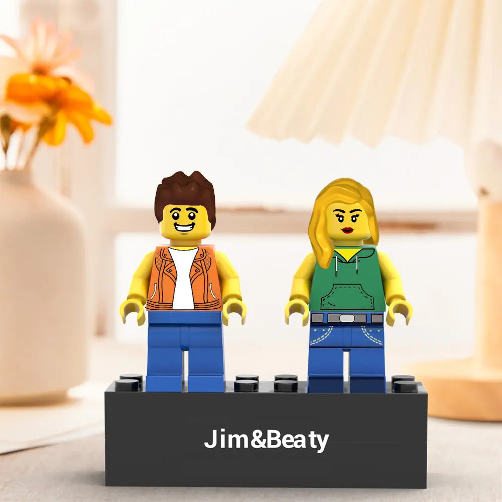 Mini Figuras de Duas Pessoas Personalizadas com Fotografia
