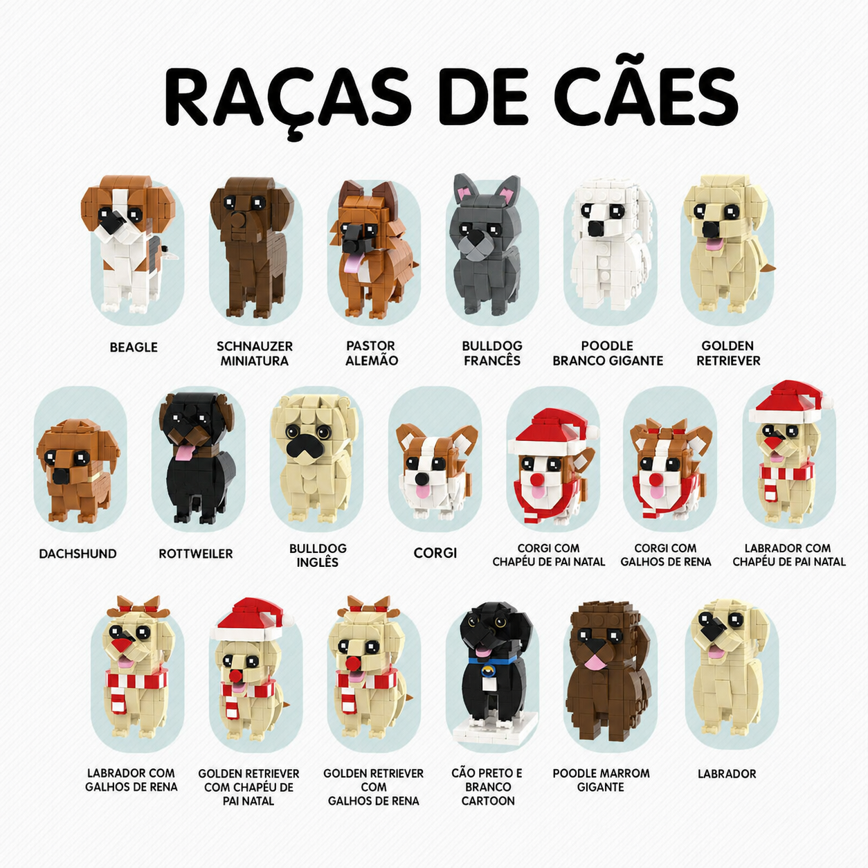 Figuras Personalizadas de Dois Cães