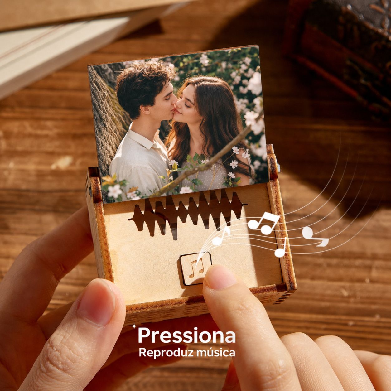 Caixa de Música Personalizada com Fotografia