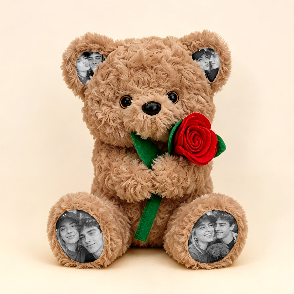 Peluche de Urso com Rosa