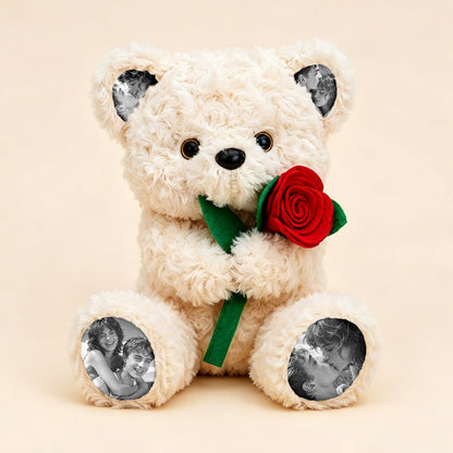 Peluche de Urso com Rosa