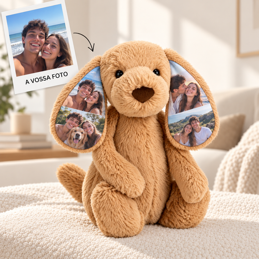 Peluche de Cão Personalizado com Fotografias