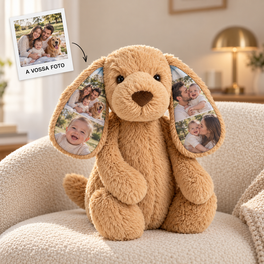 Peluche de Cão Personalizado com Fotografias