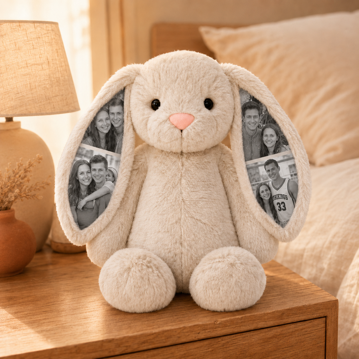 Peluche de Coelho Personalizado com Fotografias
