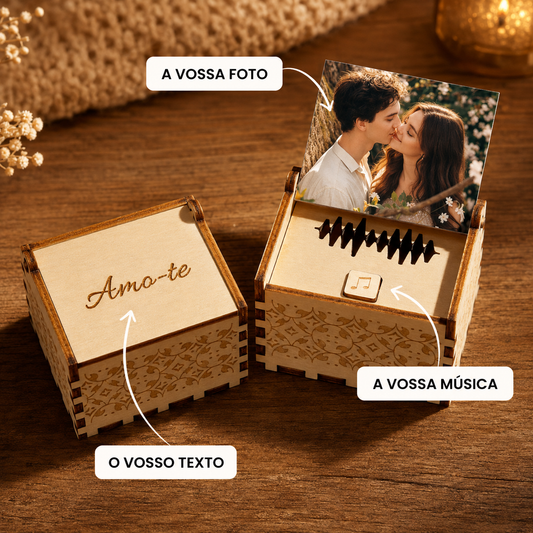 Caixa de Música Personalizada com Fotografia