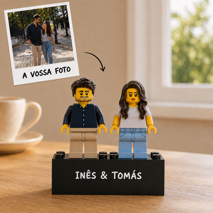 Mini Figuras de Duas Pessoas Personalizadas com Fotografia
