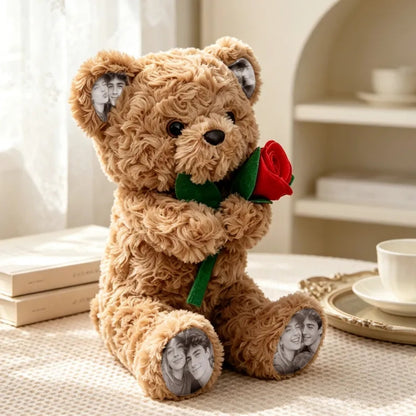 Peluche de Urso com Rosa