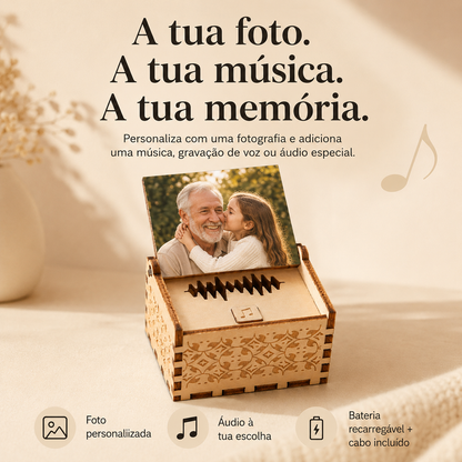 Caixa de Música Personalizada com Fotografia
