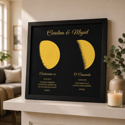 Quadro com Duas Fases da Lua