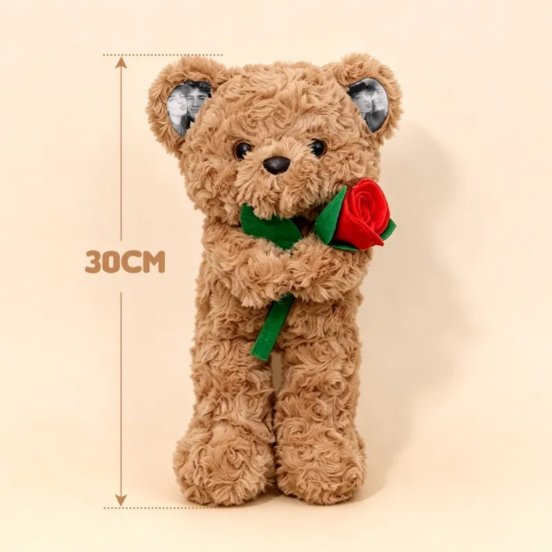 Peluche de Urso com Rosa