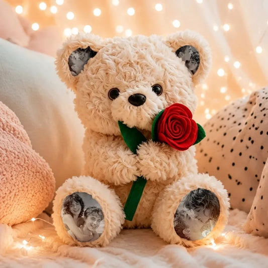 Peluche de Urso com Rosa